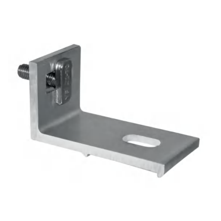 Pletina metálica para fijación de varilla en sistemas solares