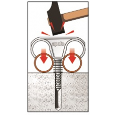 Bolsa grapa de nylon doble de fijación directa