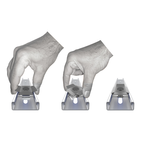 Montaje de tuerca rápida TSS en perfil Strut paso a paso