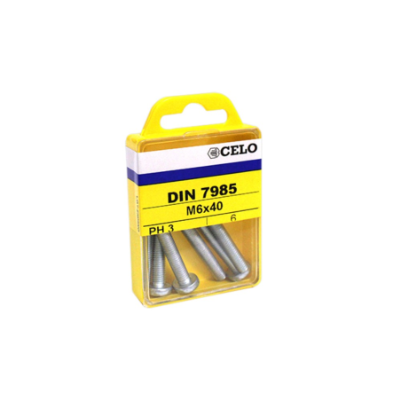 Blister tornillo métrico DIN 7985