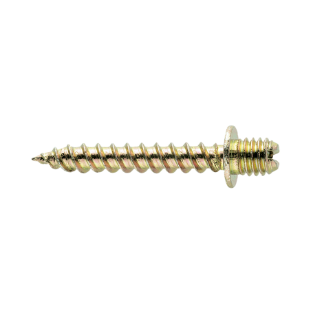 Tornillo tirafondo TF con acabado zincado dorado