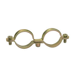 Abrazadera metálica doble M6 AD – Fijación segura para dos tubos en instalaciones