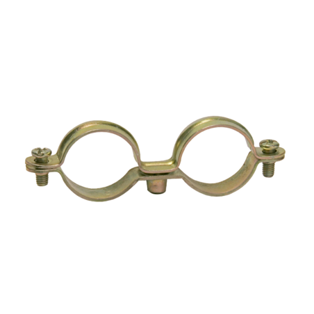 Abrazadera metálica doble M6 AD – Fijación segura para dos tubos en instalaciones