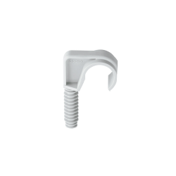 Grapa plástica para sujetar tubos y cables en instalaciones interiores