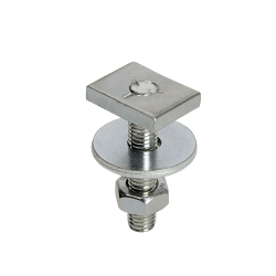 Espárrago para perfil EP con base cuadrada y tuerca metálica