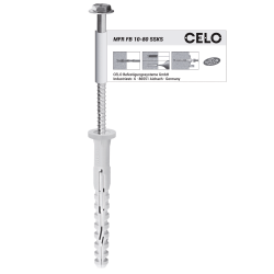 Taco multifuncional MFR FB SSKS con tornillo y detalle técnico para fijación en premarcos