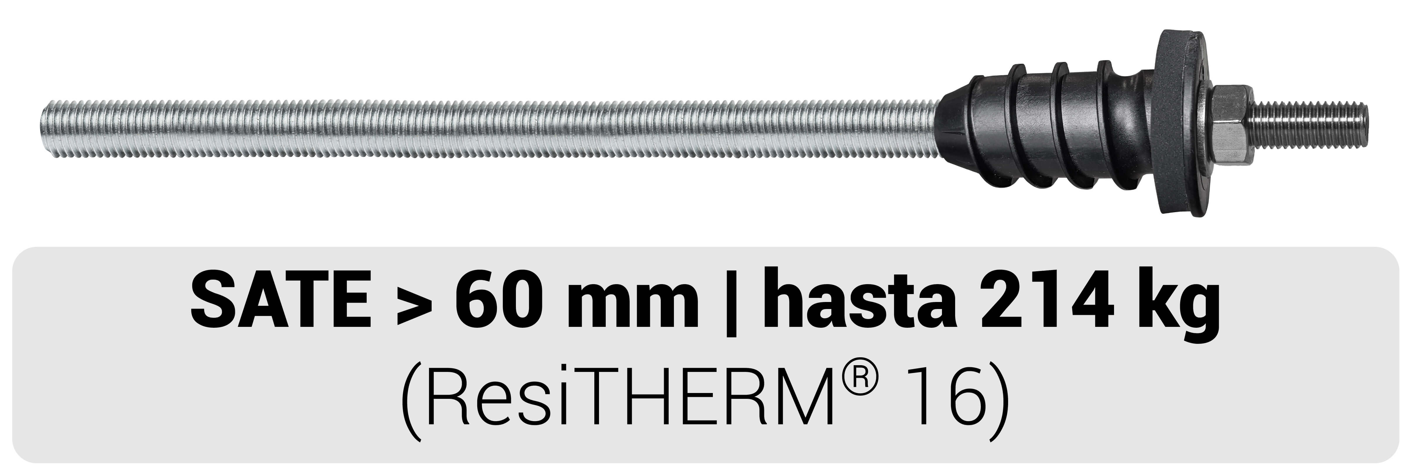 Taco ResiTHERM 16 con homologación ETA para fijación en fachadas de SATE de CELO