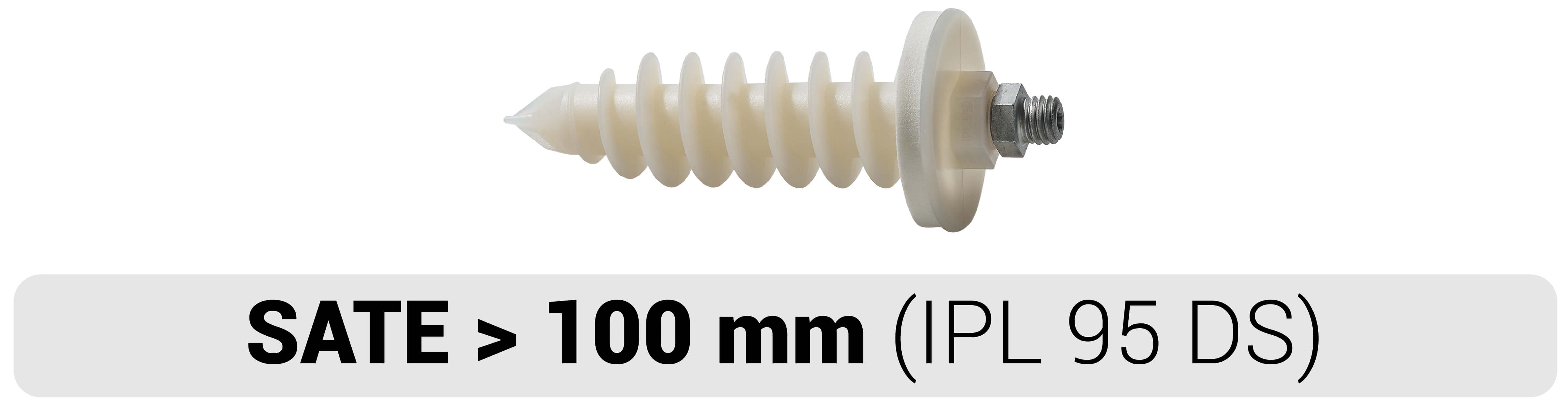Taco de nylon IPL 95DS para fijación directa sobre aislamiento SATE de CELO